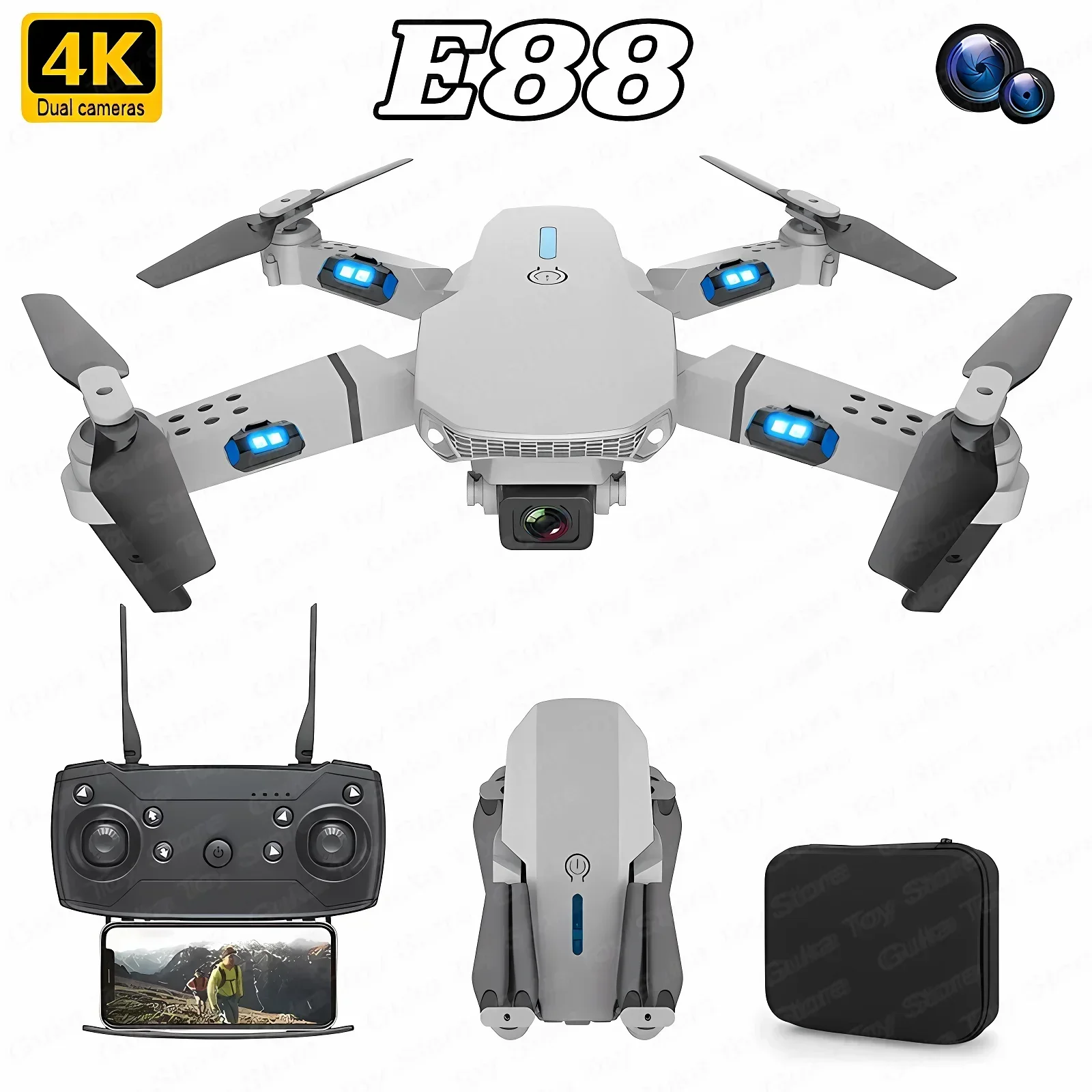 Drone Lidar - E88 Pro WIFI FPV Дрон Широкоугольный