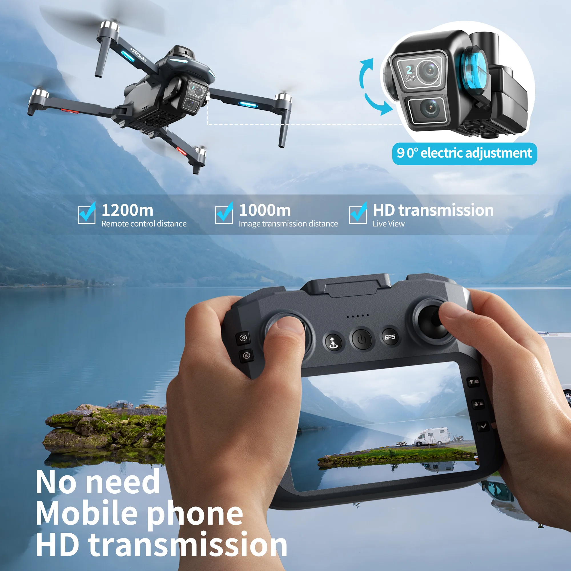 Оригинальный дрон XT606 MAX GP – обзор и цена Drone Surveying